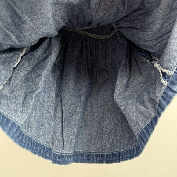 Kidlooks Denim 4T Girls Floral Embroidered Dress Cotton - Picture 4 of 8